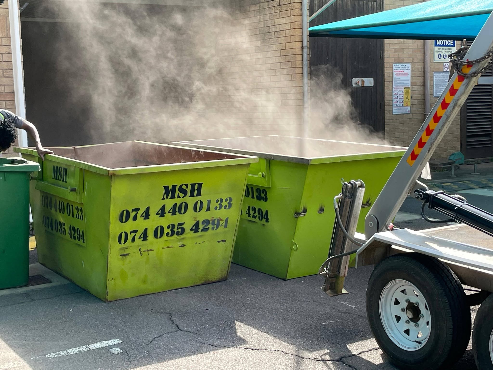 Wescon Projects mini skip hire on site 1
