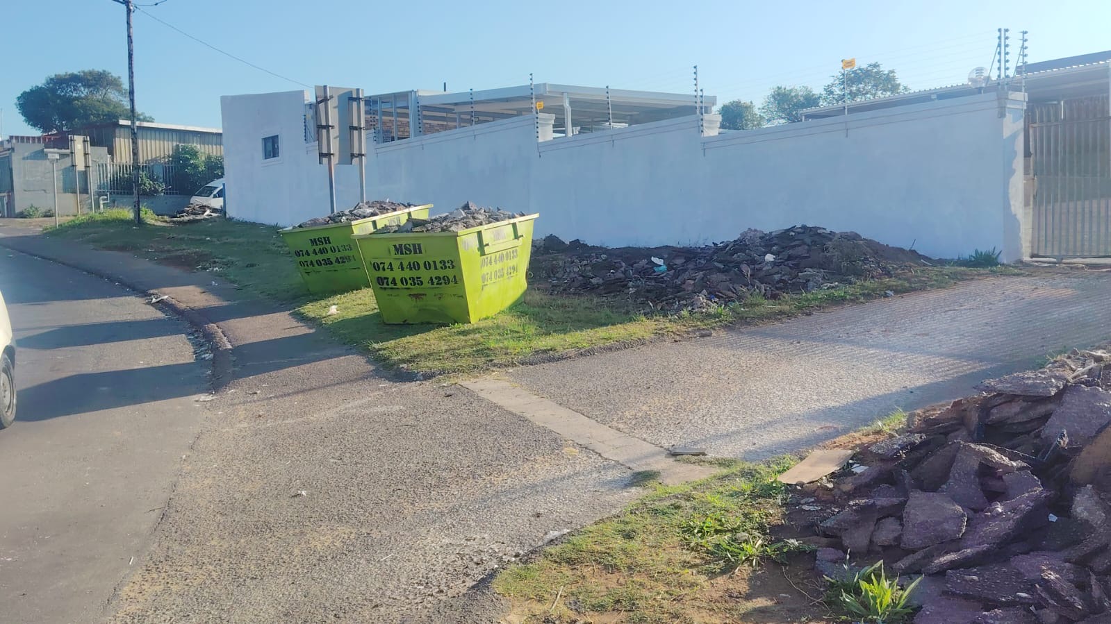 Wescon Projects mini skip hire on site 12