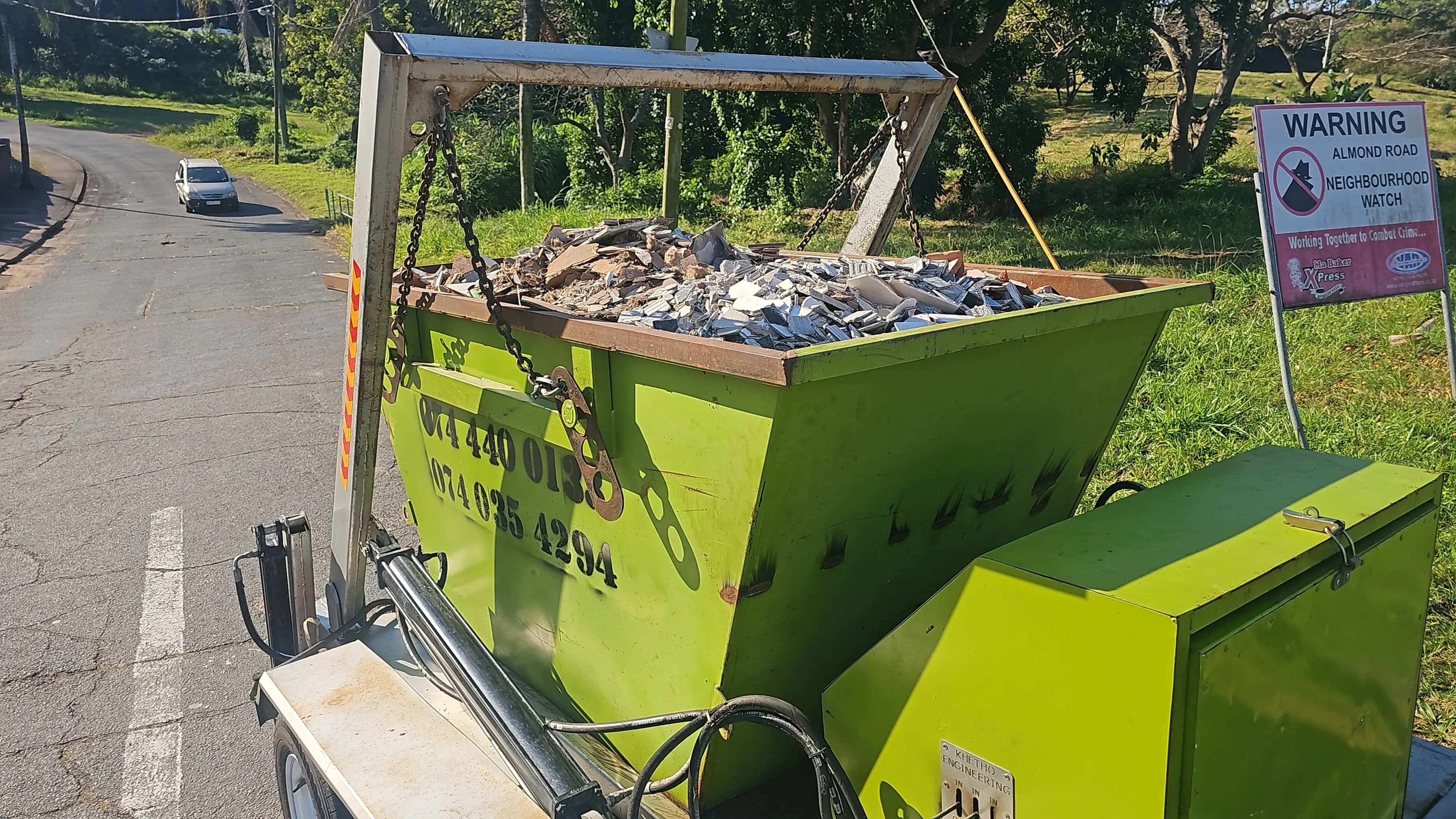 Wescon Projects mini skip hire on site 13