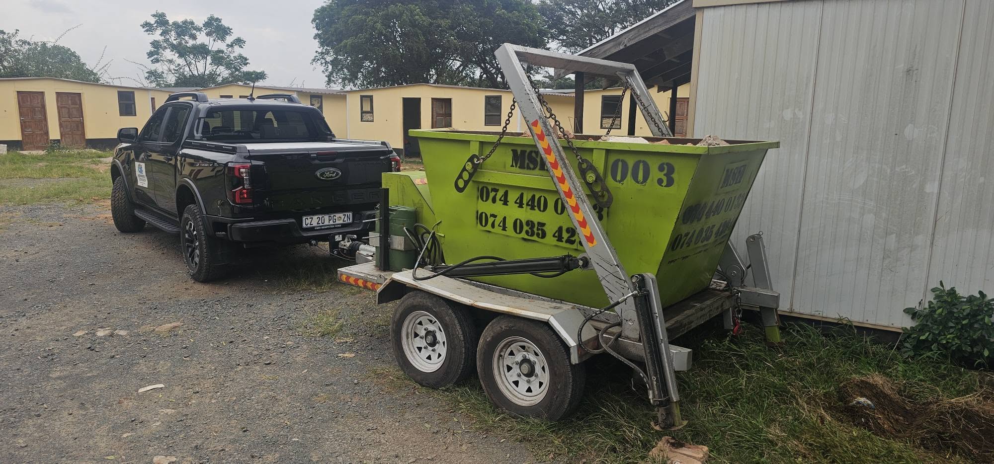 Wescon Projects mini skip hire on site 2